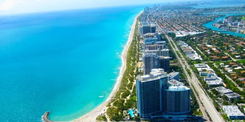Luxury oceanfront condominiums and waterfront estates in Bal Harbour Florida.