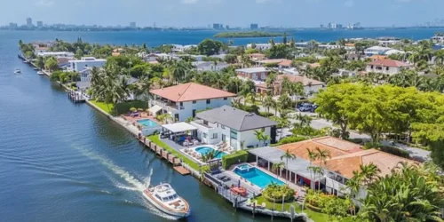 Luxury waterfront homes and residential communities in Miami Shores.