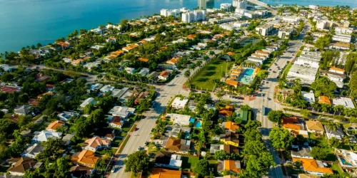 Luxury waterfront homes in Normandy Isles Miami Beach.