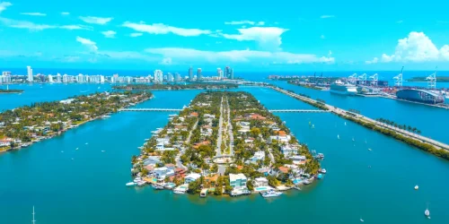 South Florida Luxury Real Estate - Luxury waterfront estates on Star Island Miami Beach.