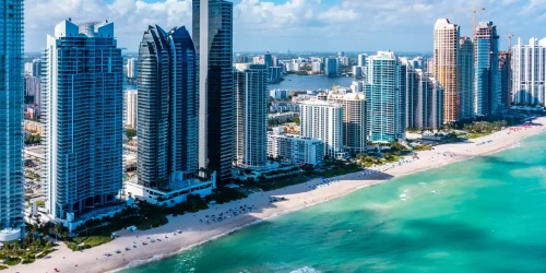 Luxury oceanfront condominiums in Sunny Isles Beach Florida.