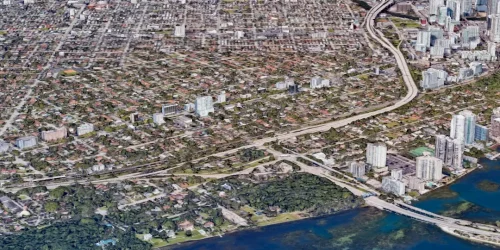 Luxury homes in The Roads neighborhood of Miami.